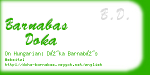 barnabas doka business card